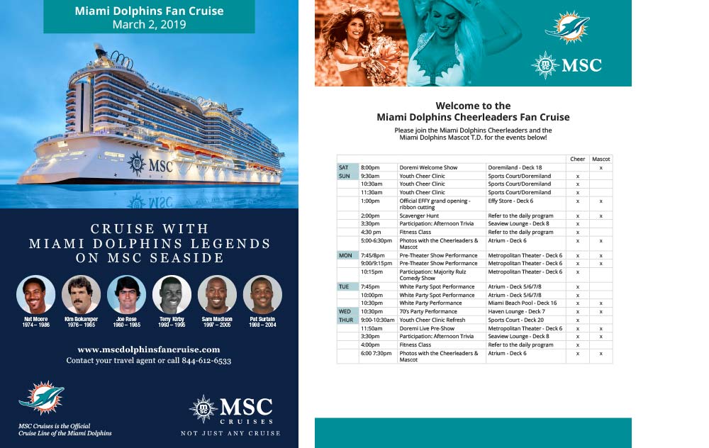 MSC Cruises Miami Dolphins Partnership